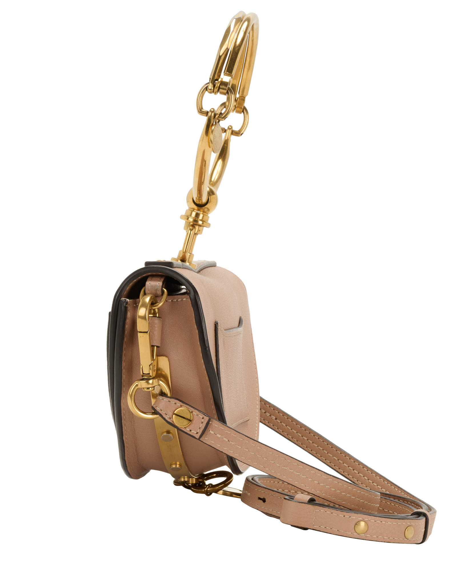 Nile Minaudière Bag, &pound;350, Handbags, Pink, Leather, Bottom view